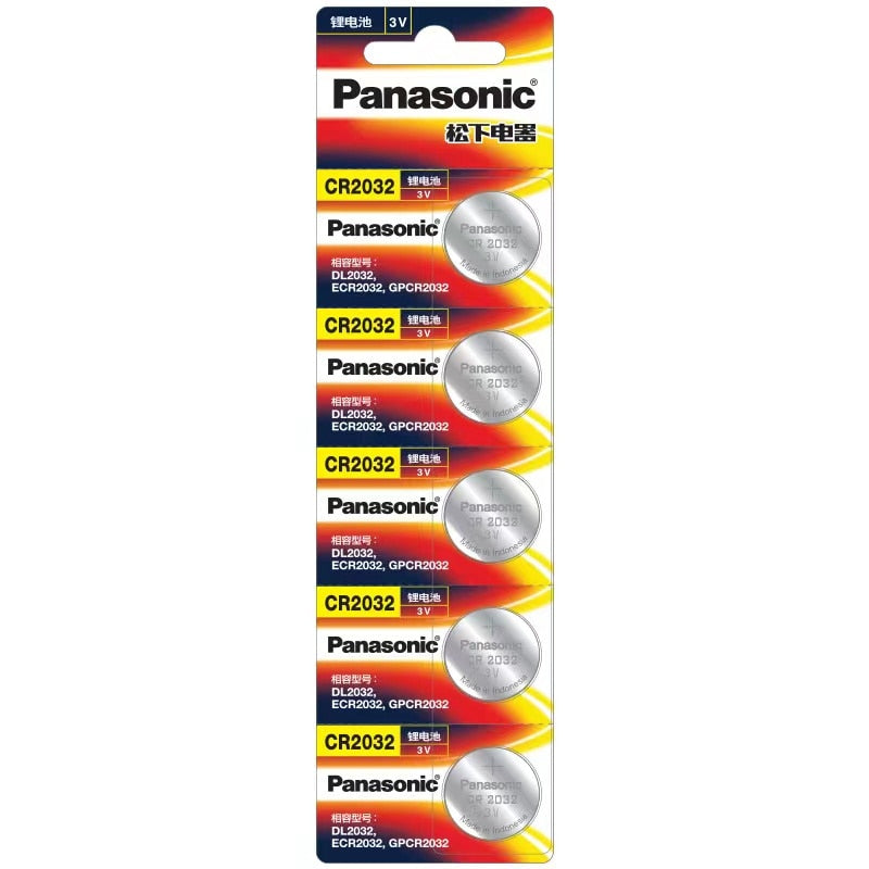 5PCS Panasonic CR2032 CE2025 CR2016 CR1632 CR1620 CR1616 CR1220 3V Alkaline Batteries