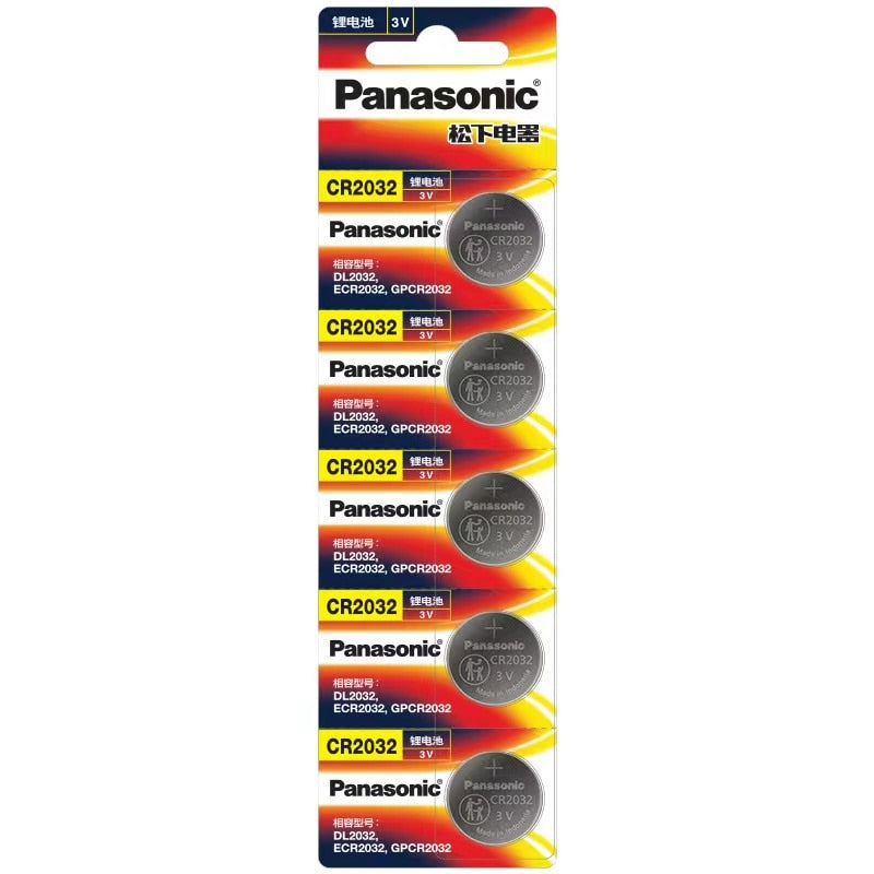 5PCS Panasonic CR2032 CE2025 CR2016 CR1632 CR1620 CR1616 CR1220 3V Alkaline Batteries