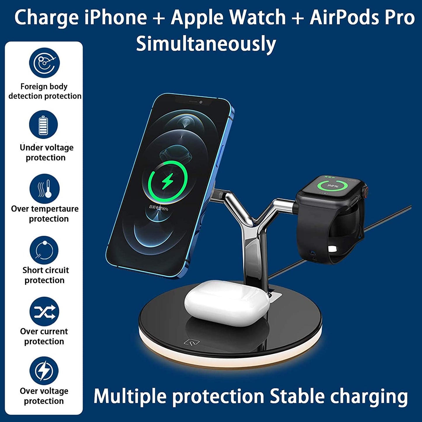 3 in 1 Qi Fast Wireless Charger